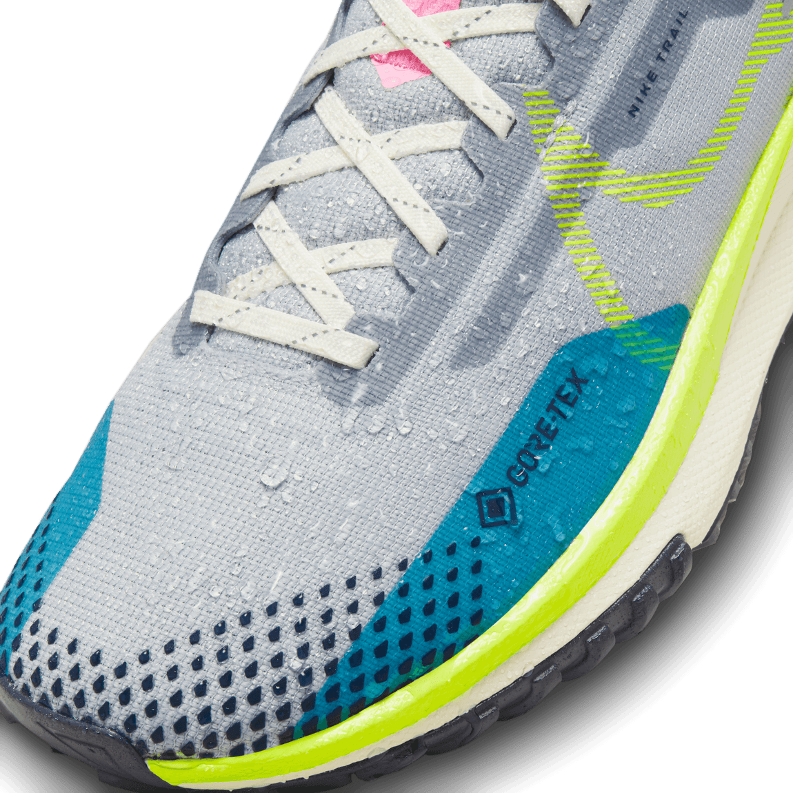 Nike Women's React Pegasus Trail 4 GORE-TEX (Wolf Grey/Volt/Stadium Green/Baltic Blue) - Nike Women's React Pegasus Trail 4 GORE-TEX (Wolf Grey/Volt/Stadium Green/Baltic Blue) - 