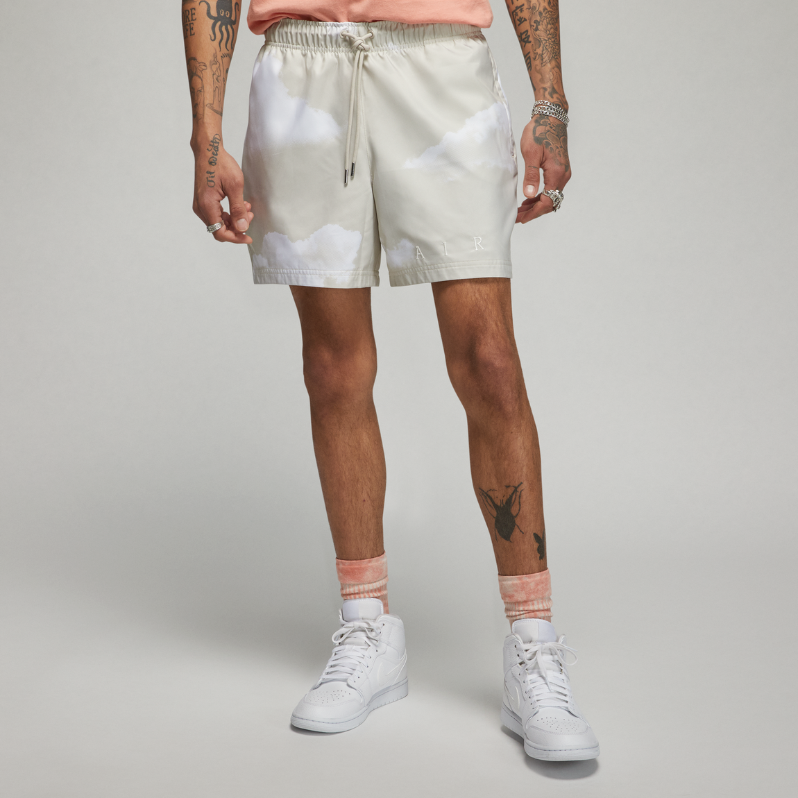 Jordan Essentials Statement Poolside Shorts (Light Orewood Brown/White) - Jordan Essentials Statement Poolside Shorts (Light Orewood Brown/White) - 