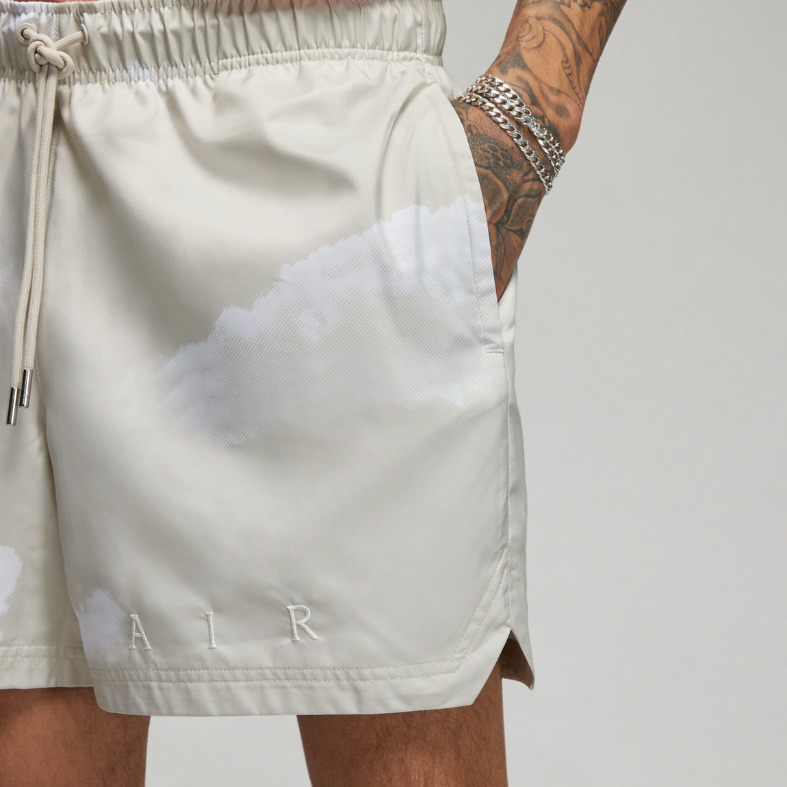Jordan Essentials Statement Poolside Shorts (Light Orewood Brown/White) - Jordan Essentials Statement Poolside Shorts (Light Orewood Brown/White) - 