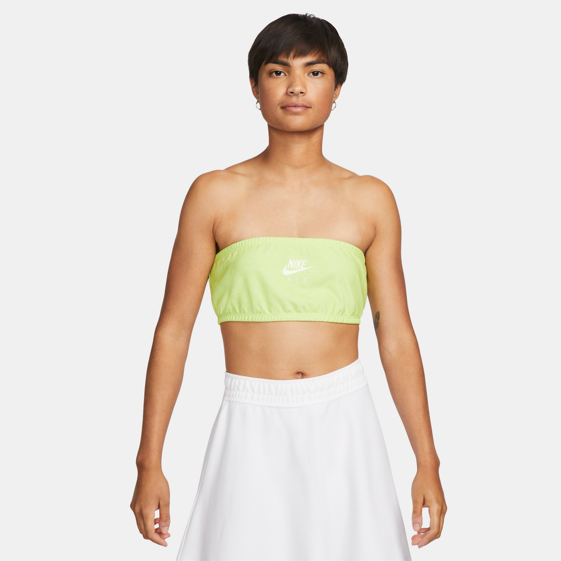 Nike Women's Pique Bandeau Top (Atomic Green/Barely Volt) - Nike Women's Pique Bandeau Top (Atomic Green/Barely Volt) - 