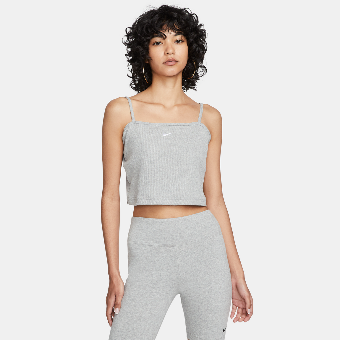 construcción ajo desfile Nike Sportswear Essential Women's Ribbed Crop Top (Dark Grey Heather/W –  Centre