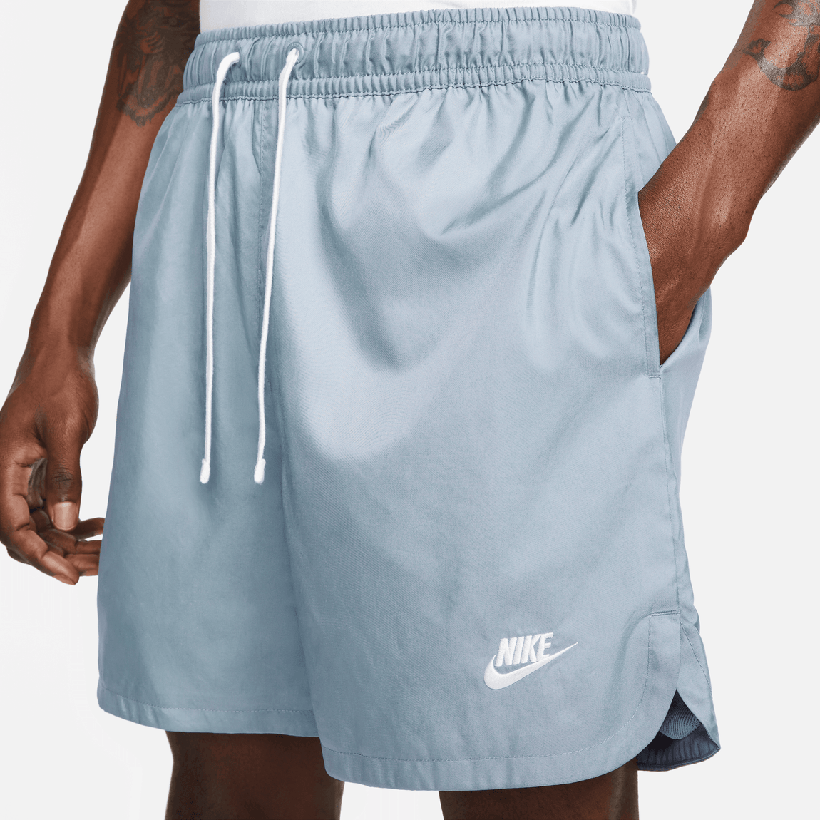 Nike Sportswear Sport Essentials Shorts (Ashen Slate/White) - Nike Sportswear Sport Essentials Shorts (Ashen Slate/White) - 