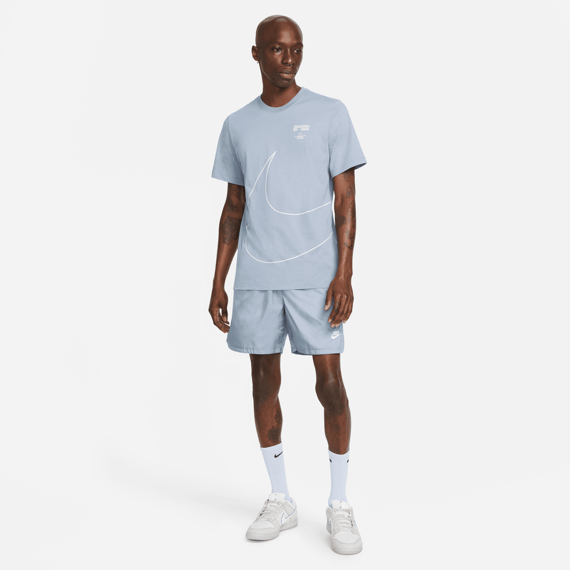 Nike Sportswear Sport Essentials Shorts (Ashen Slate/White) - Nike Sportswear Sport Essentials Shorts (Ashen Slate/White) - 
