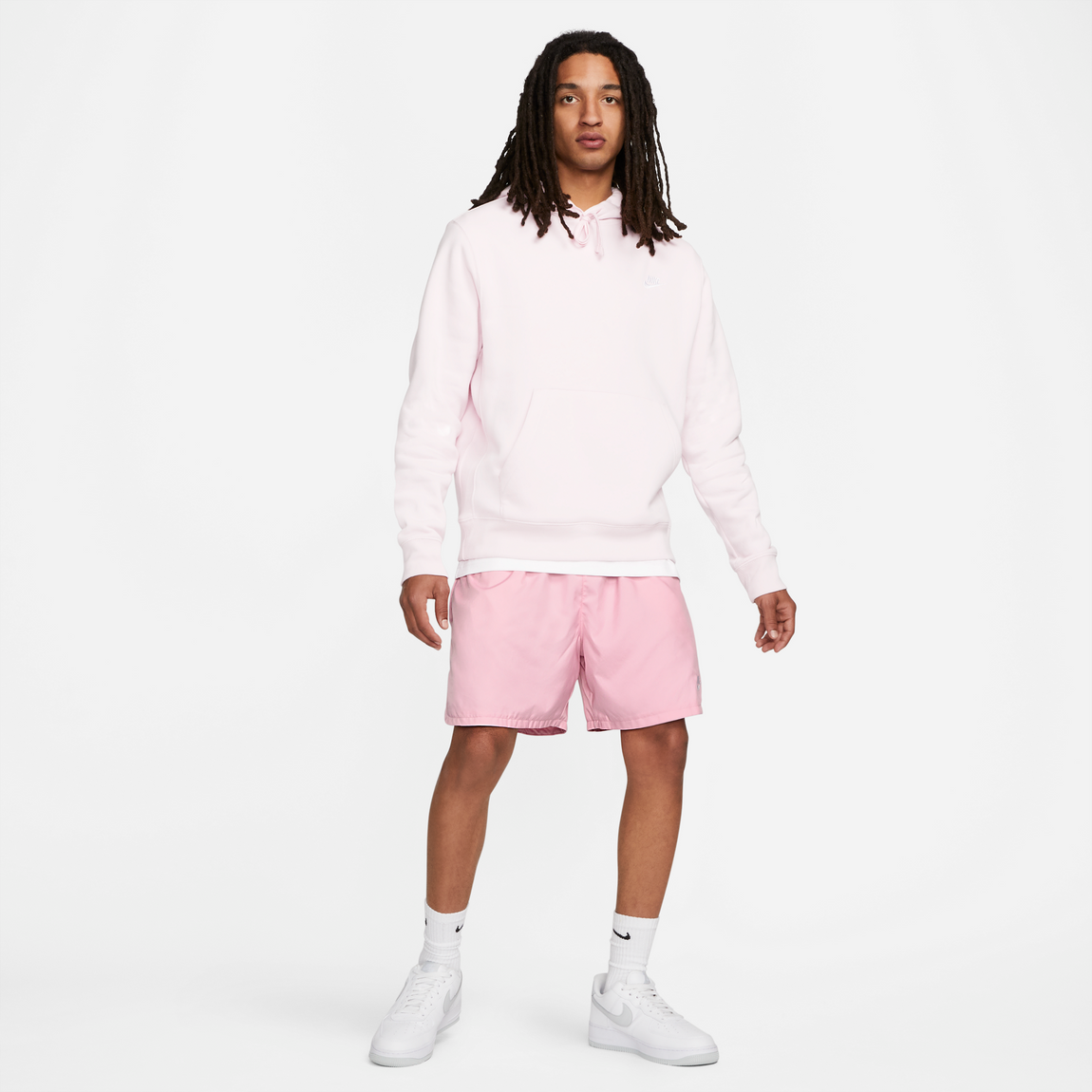 Nike Sportswear Sport Essentials Shorts (Medium Soft Pink/White) - Nike Sportswear Sport Essentials Shorts (Medium Soft Pink/White) - 
