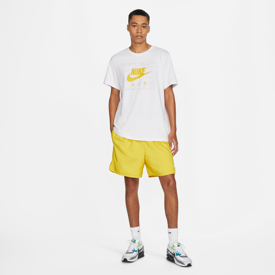 Nike Sportswear Sports Essential Shorts (Vivid Sulfur/White) - Nike Sportswear Sports Essential Shorts (Vivid Sulfur/White) - 