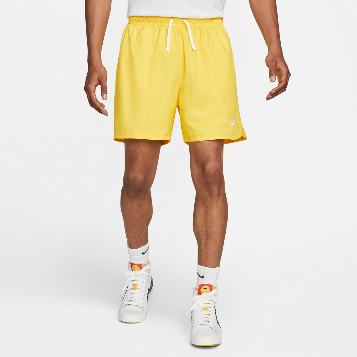 Nike Sportswear Sport Essentials Shorts (Yellow Strike/White) - Nike Sportswear Sport Essentials Shorts (Yellow Strike/White) - 