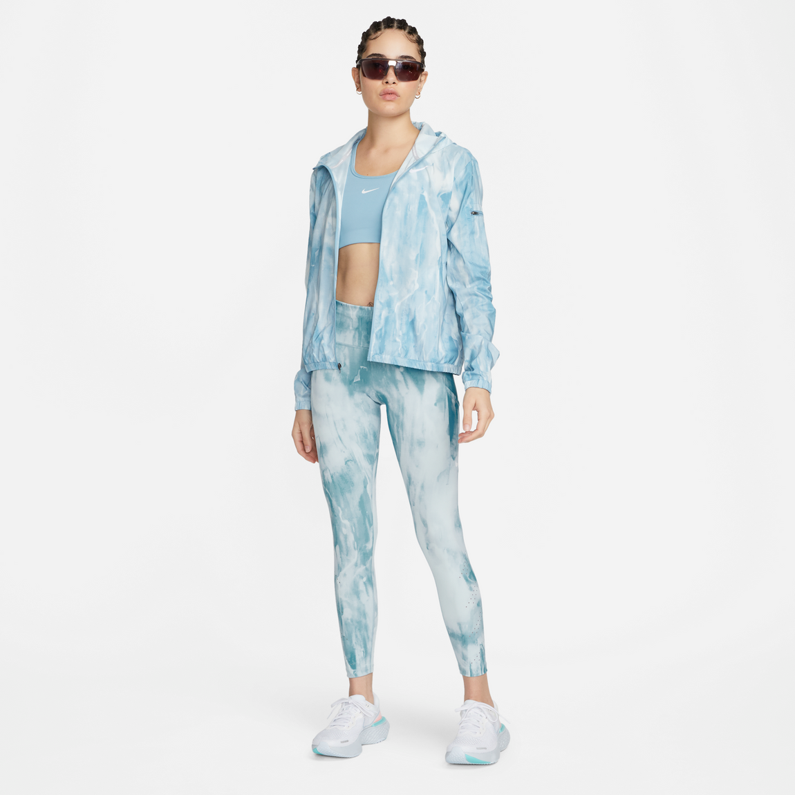 Nike Women's Epic Luxe 7/8 Pocket Running Leggings (Boarder Blue/Ashen Slate/Reflective Silver) - Nike Women's Epic Luxe 7/8 Pocket Running Leggings (Boarder Blue/Ashen Slate/Reflective Silver) - 