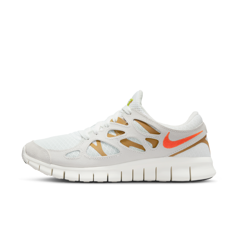 Nike Women's Free Run 2 (Summit White/Rush Orange/Goldtone-Sail) - july 2022 sale