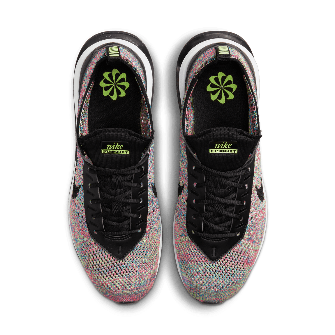 Nike Women's Air Max Flyknit Racer (Ghost Green/Black-Pink Blast-Photo Blue)