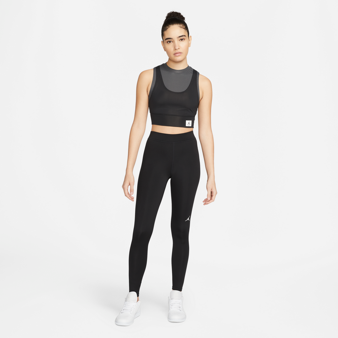 Jordan Essentials Women's Cropped Top (Anthracite/Black) - Jordan Essentials Women's Cropped Top (Anthracite/Black) - 