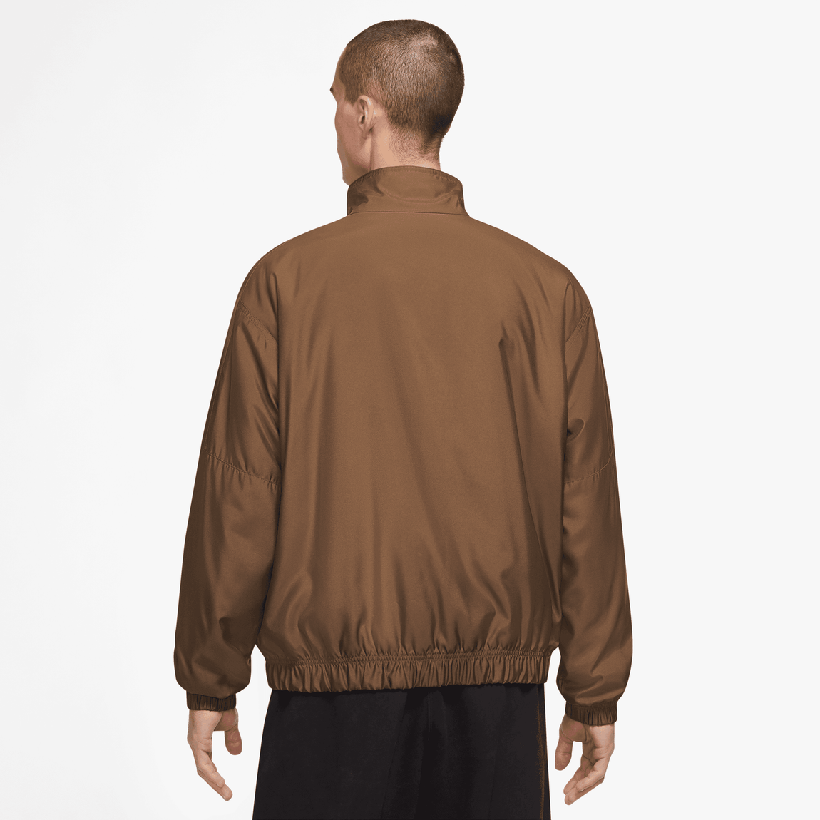 Nike Solo Swoosh Satin Bomber Jacket (Ale Brown/White) - Nike Solo Swoosh Satin Bomber Jacket (Ale Brown/White) - 