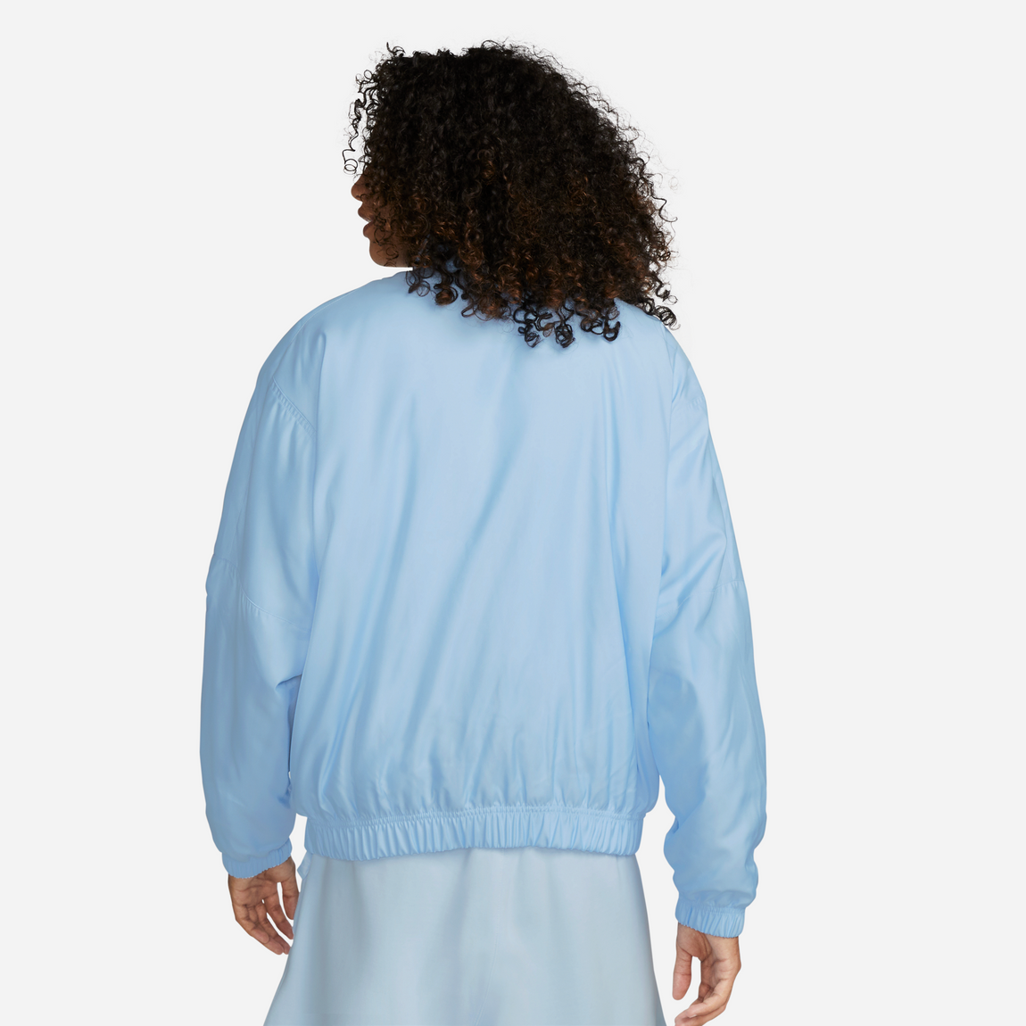 Nike Solo Swoosh Satin Bomber Jacket (Celestine Blue/White) - Nike Solo Swoosh Satin Bomber Jacket (Celestine Blue/White) - 