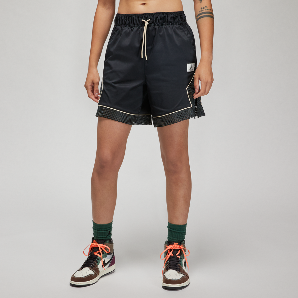 Jordan Essentials Women's Diamond Shorts (Black/Grey-Sanddrift) - july 2022 sale