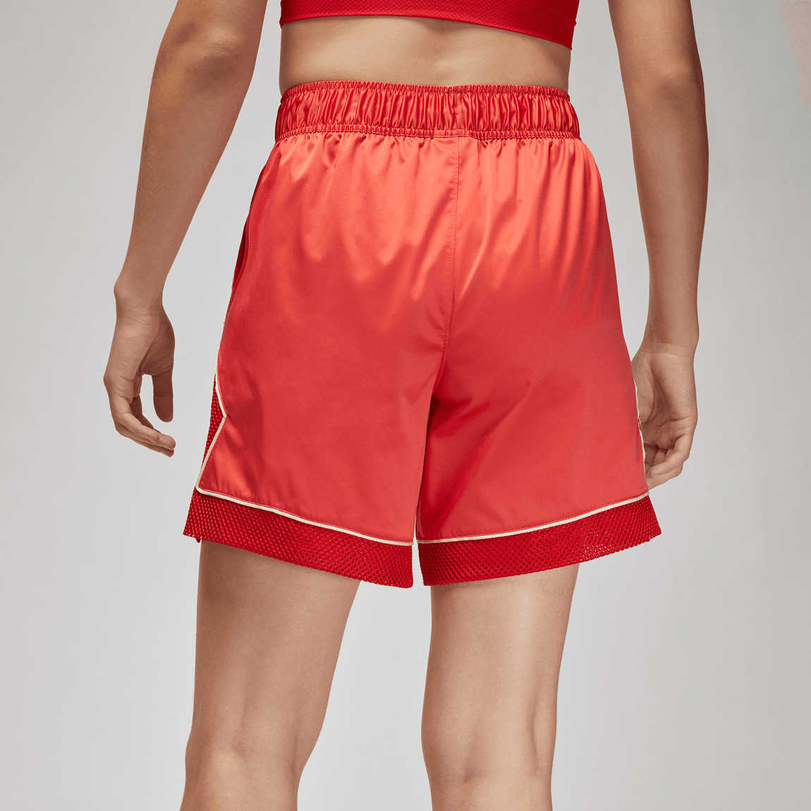 Jordan Essentials Women's Diamond Shorts (Lobster/Fire Red-Beach) - Jordan Essentials Women's Diamond Shorts (Lobster/Fire Red-Beach) - 