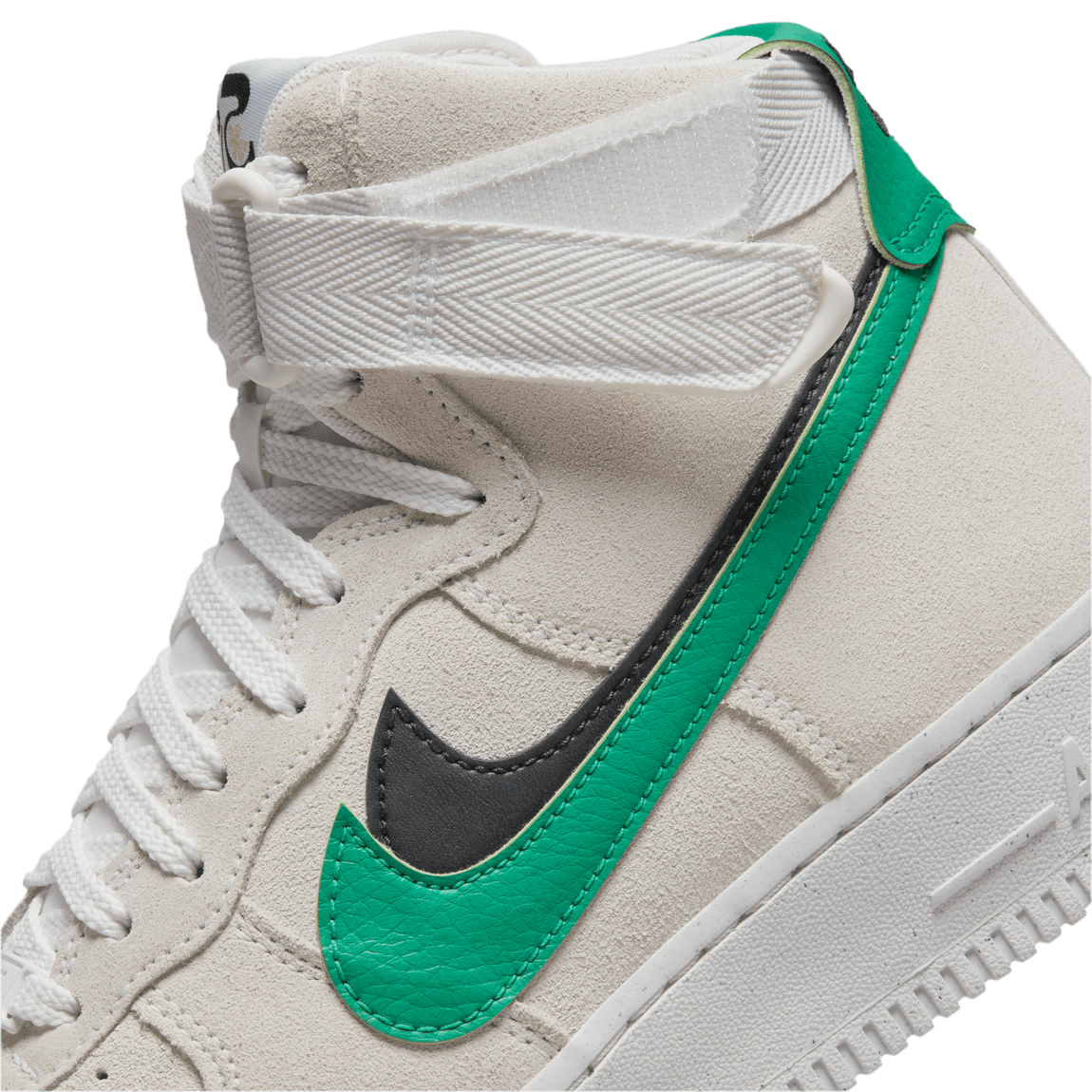 Nike Women's Air Force 1 High SE (Summit White/Neptune Green/Black-Sesame) - Nike Women's Air Force 1 High SE (Summit White/Neptune Green/Black-Sesame) - 