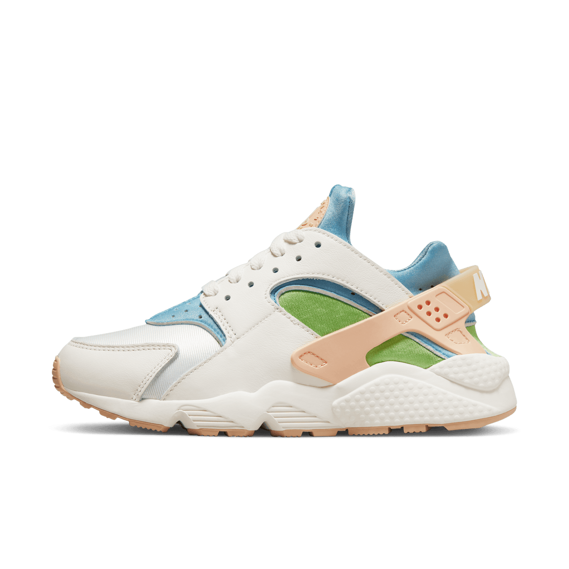 Nike Women's Air Huarache SE (Sail/Arctic Orange/Worn Blue-Vivid Green) - Nike Women's Air Huarache SE (Sail/Arctic Orange/Worn Blue-Vivid Green) - 