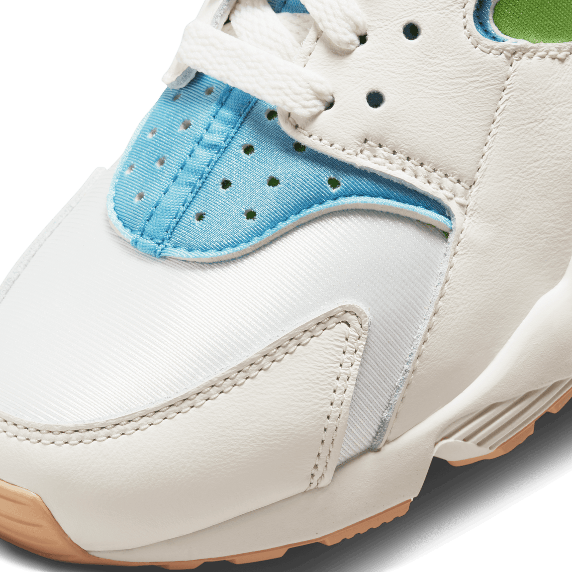 Nike Women's Air Huarache SE (Sail/Arctic Orange/Worn Blue-Vivid Green) - Nike Women's Air Huarache SE (Sail/Arctic Orange/Worn Blue-Vivid Green) - 