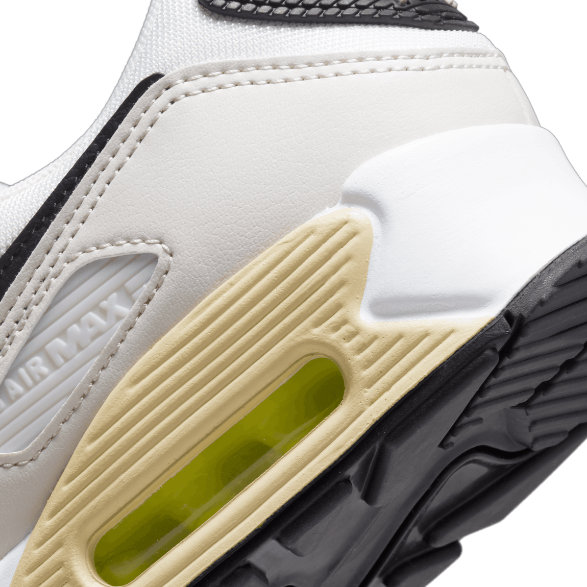 Women's Nike Air Max 90 (Summit White/Black-Light Bone) - Women's Nike Air Max 90 (Summit White/Black-Light Bone) - 
