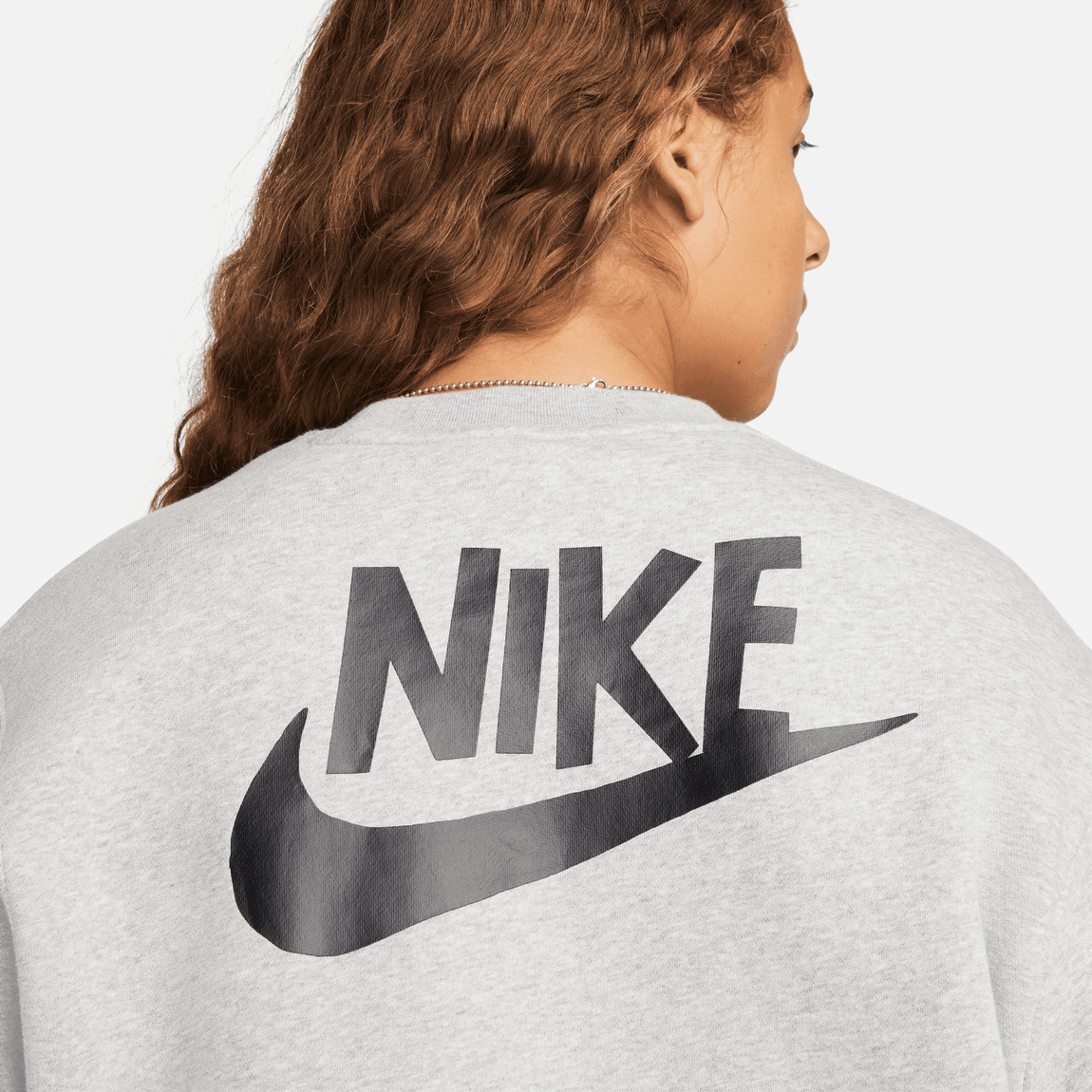 Nike Sportswear Men's Fleece Crew (Dark Grey Heather/Black) - Nike Sportswear Men's Fleece Crew (Dark Grey Heather/Black) - 