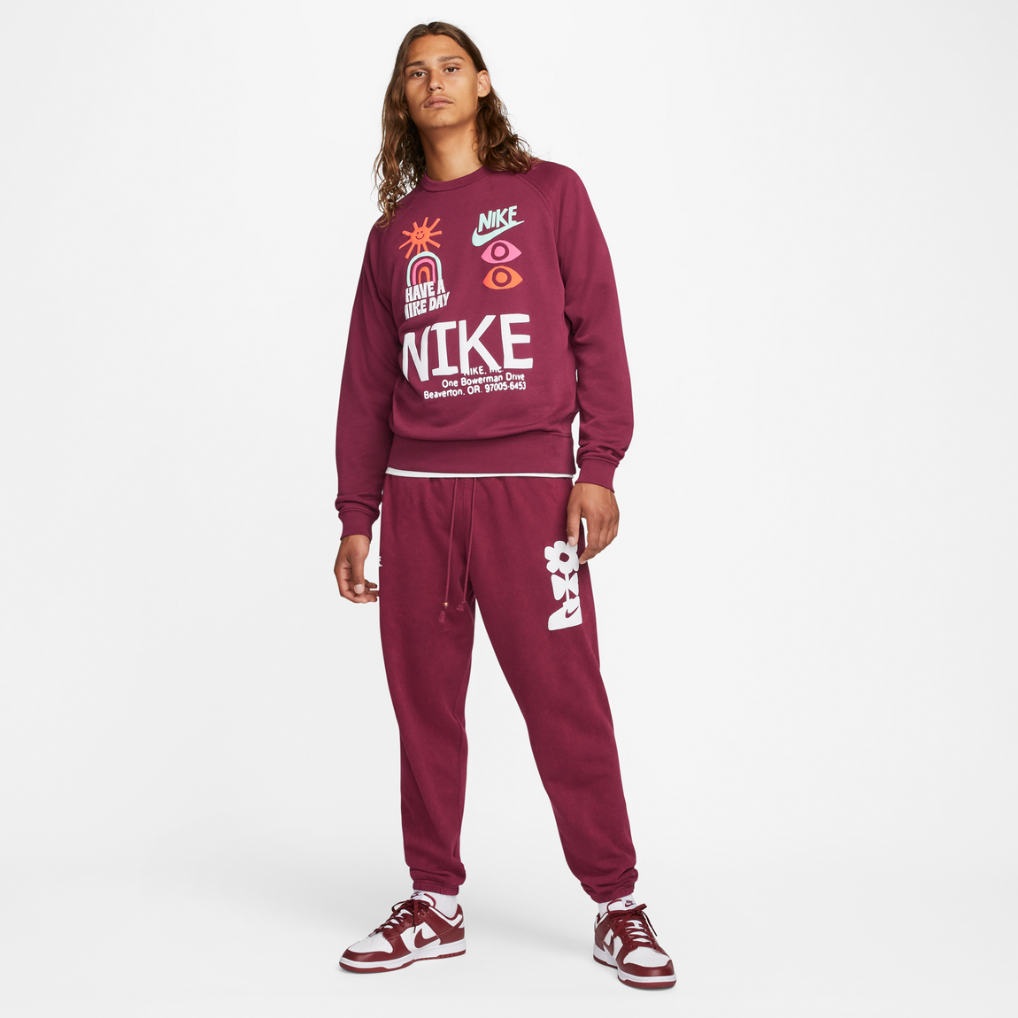 Nike Sportswear Have A Nike Day Crewneck Sweatshirt (Dark Beetroot) - Nike Sportswear Have A Nike Day Crewneck Sweatshirt (Dark Beetroot) - 