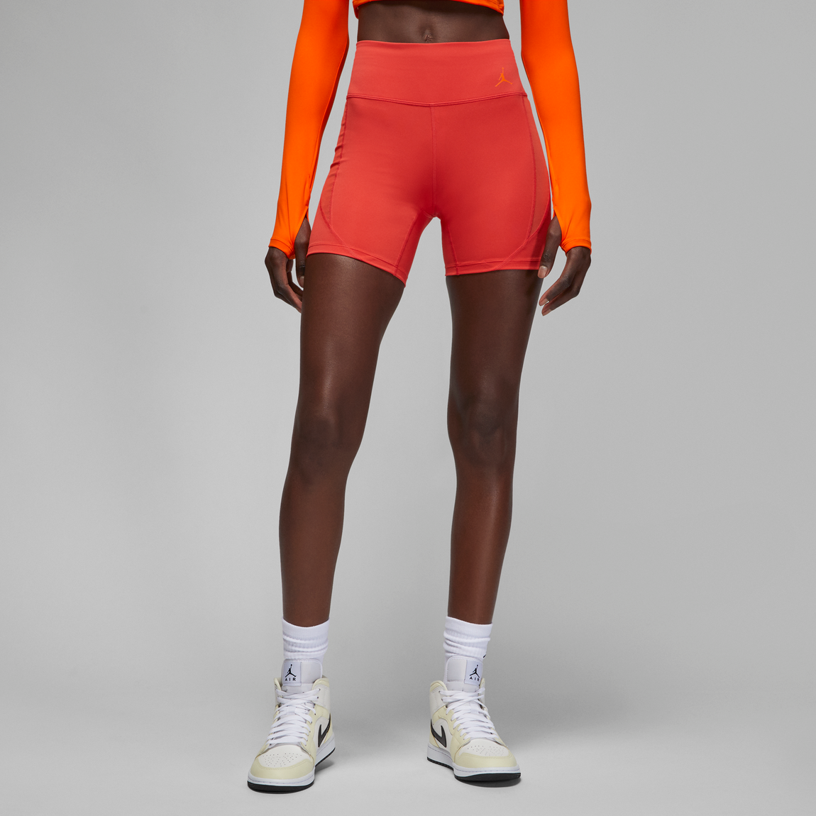 Jordan Women's Dri-Fit Sport Shorts (Lobster/Safety Orange) - Jordan Women's Dri-Fit Sport Shorts (Lobster/Safety Orange) - 