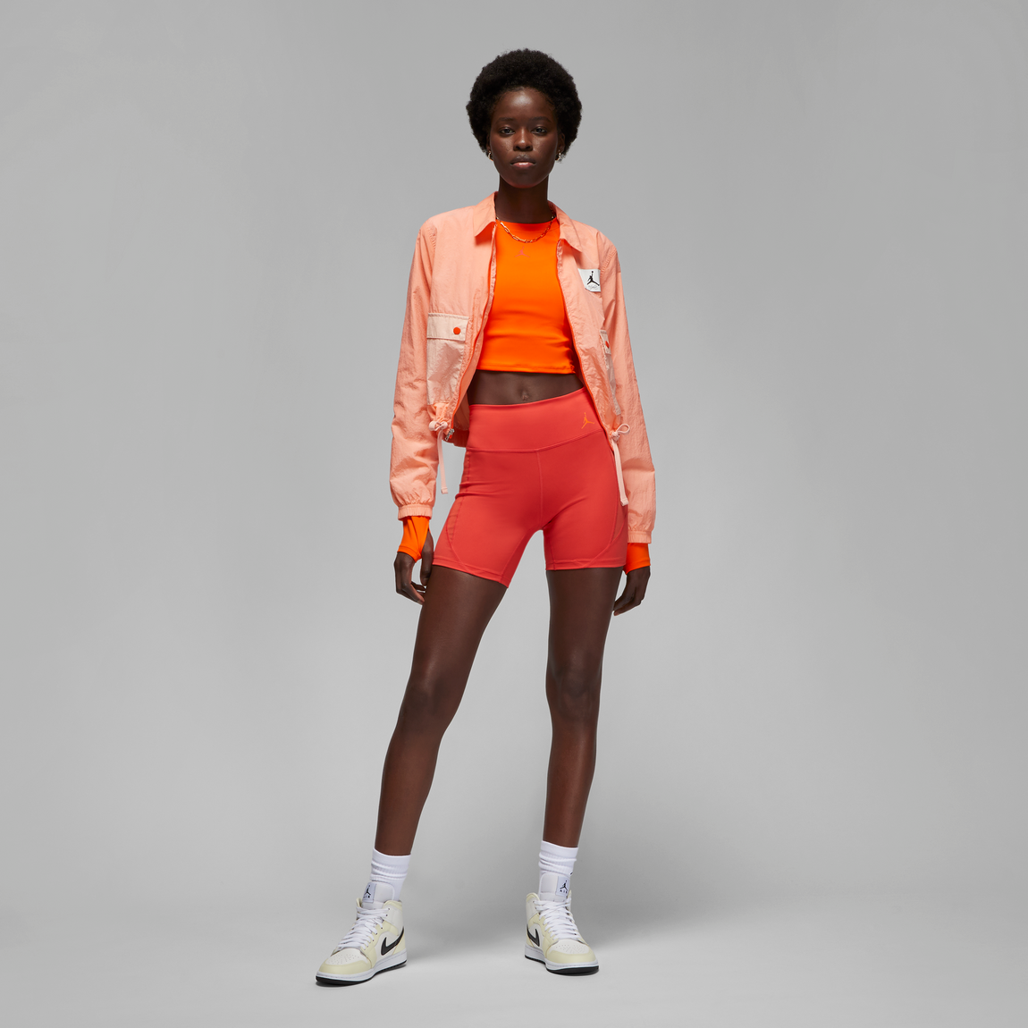 Jordan Women's Dri-Fit Sport Shorts (Lobster/Safety Orange) - Jordan Women's Dri-Fit Sport Shorts (Lobster/Safety Orange) - 
