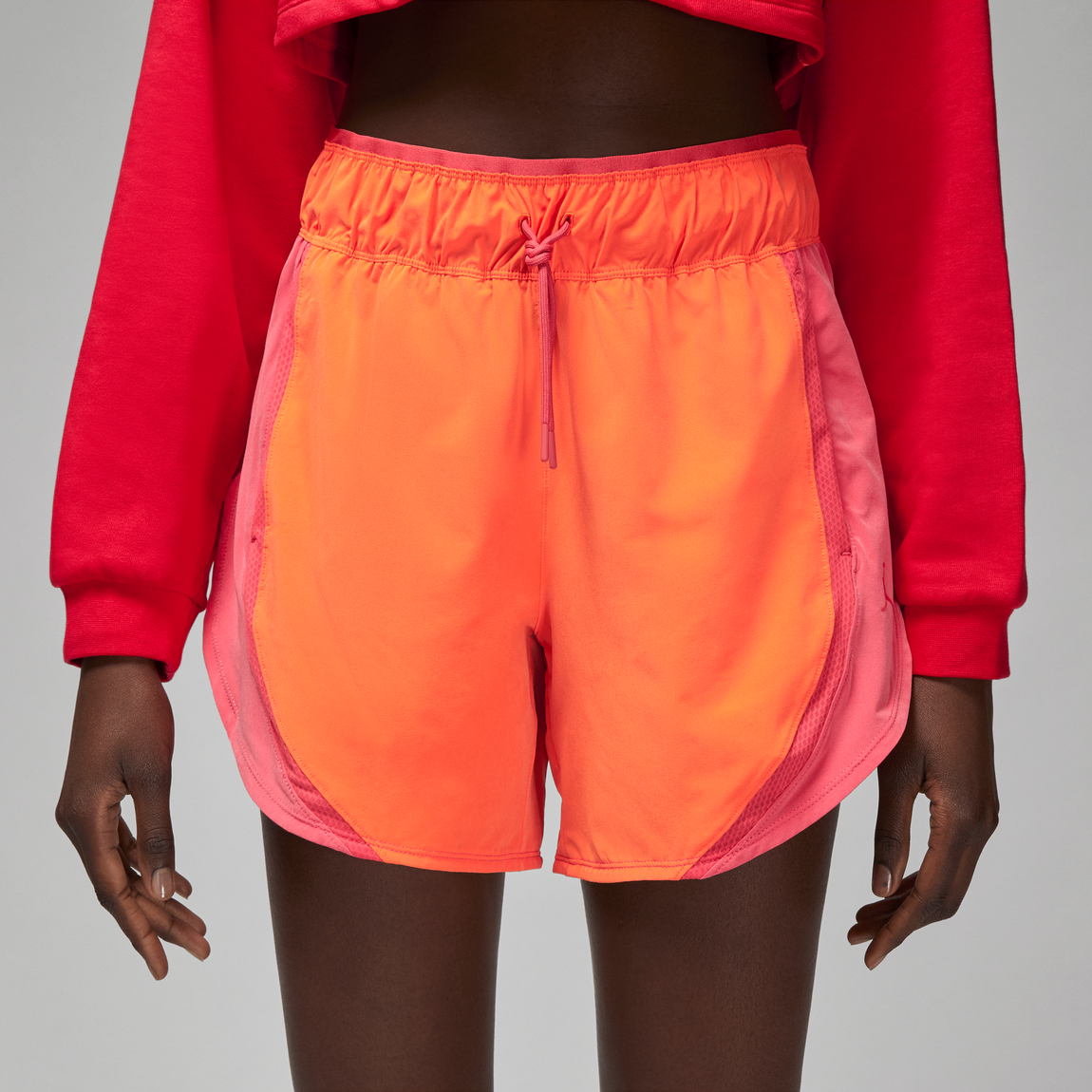 Women's Jordan Sport Shorts (Safety Orange/Fire Red/Lobster) - Women's Jordan Sport Shorts (Safety Orange/Fire Red/Lobster) - 