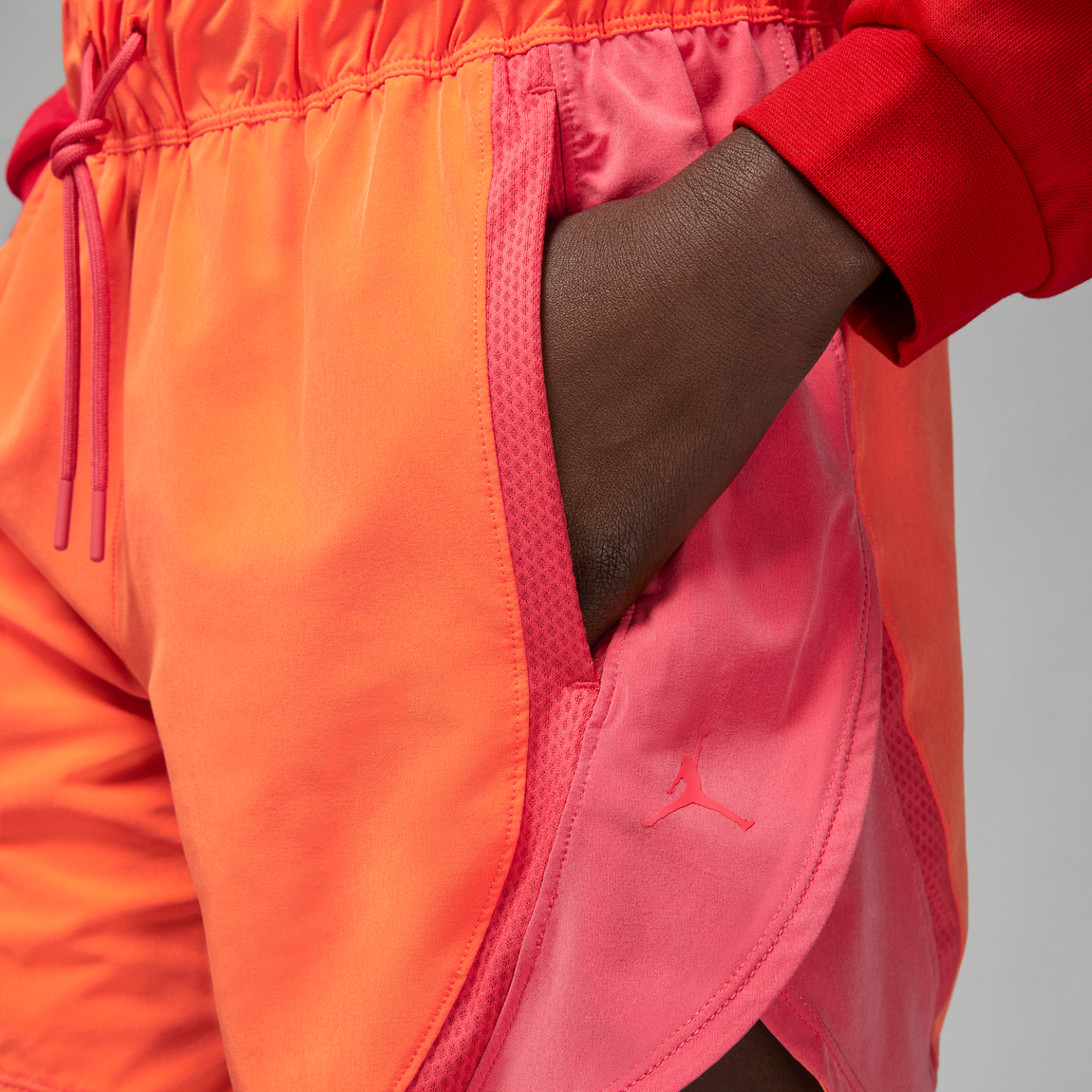 Women's Jordan Sport Shorts (Safety Orange/Fire Red/Lobster) - Women's Jordan Sport Shorts (Safety Orange/Fire Red/Lobster) - 