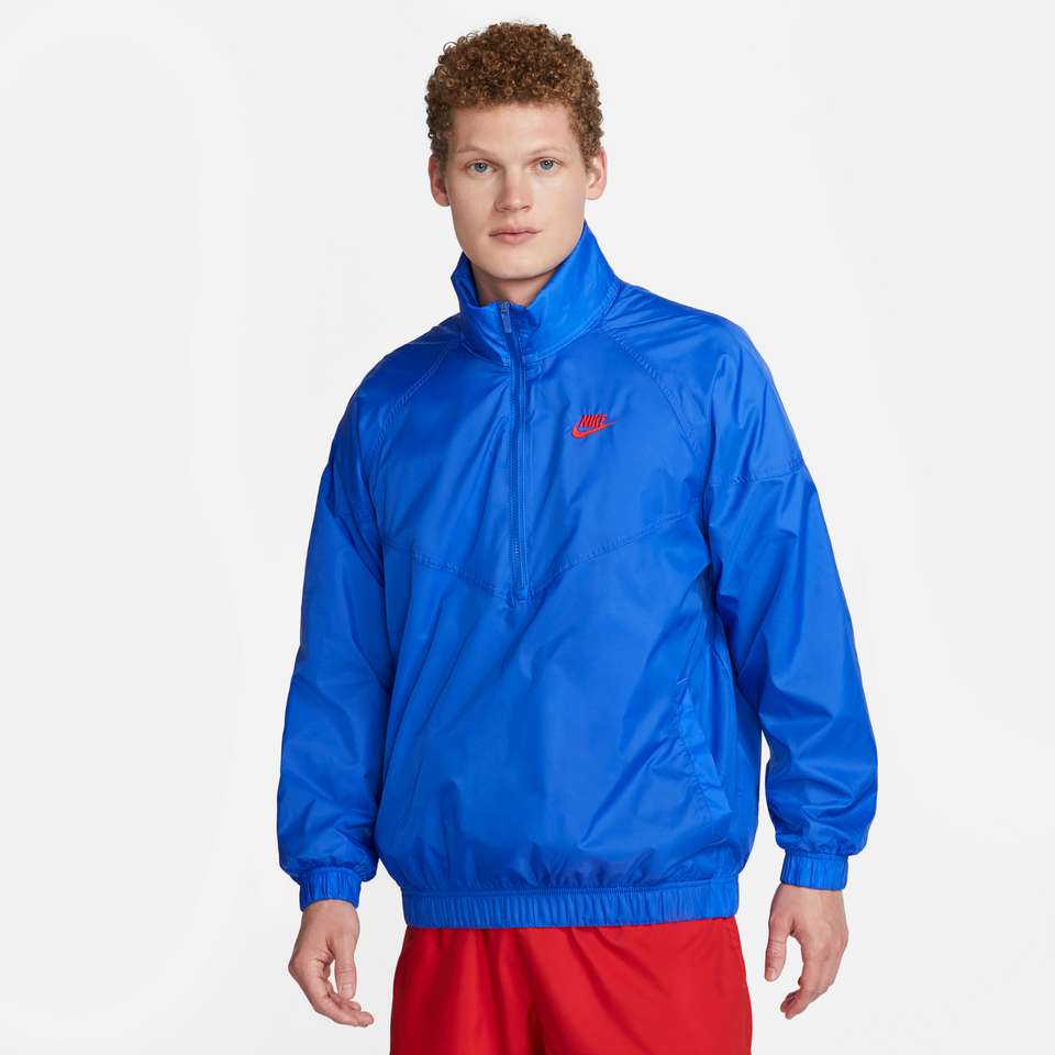 Nike Sportswear Windrunner Jacket (Hyper Royal/University Red) - Jackets & Outerwear