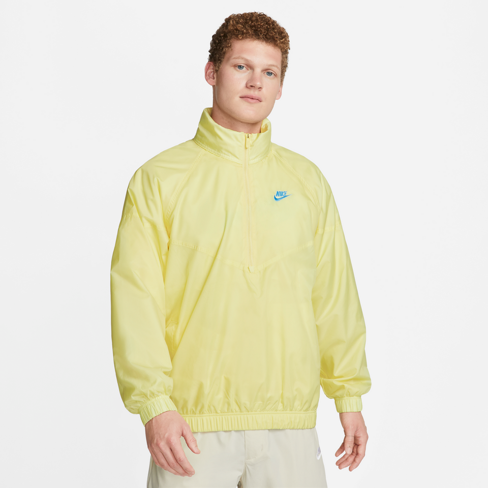 Nike Sportswear Windrunner Jacket (Lemon Chiffon/ University Blue) - Men's Jackets/Outerwear