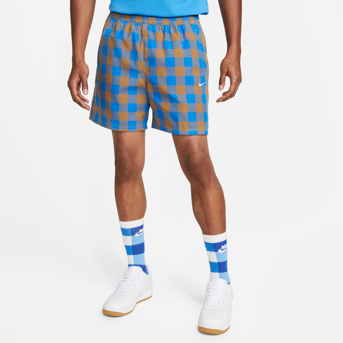 Nike Life Shorts (Dark Driftwood/Photo Blue-White) - Nike Life Shorts (Dark Driftwood/Photo Blue-White) - 