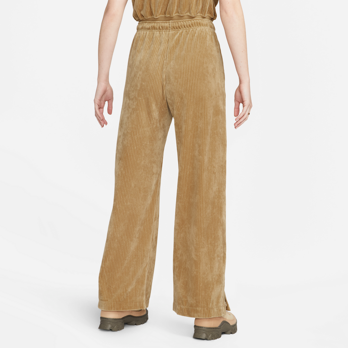 Nike Women's Corduroy Lounge Pants (Dark Driftwood/Sail) - Nike Women's Corduroy Lounge Pants (Dark Driftwood/Sail) - 