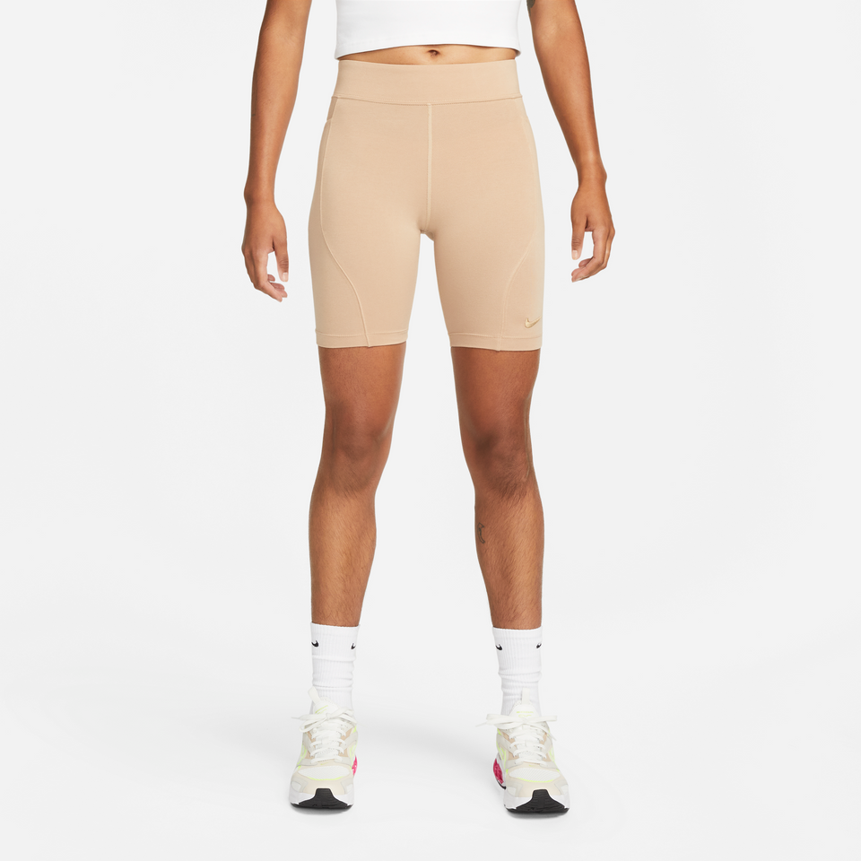 Nike Women's Sportswear Everyday Wear Shorts (Hemp/Dk Driftwood) - Women's Bottoms
