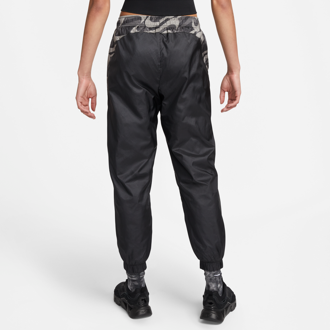 Nike Sportswear Icon Clash Women's Allover Print Pants (Black/Driftwood-White) - Nike Sportswear Icon Clash Women's Allover Print Pants (Black/Driftwood-White) - 