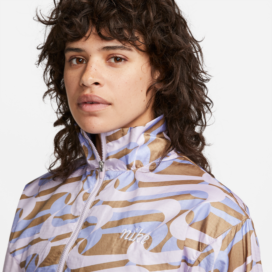 Nike Sportswear Icon Clash Women's Allover Print Jacket (Doll/Sesame-White) - Nike Sportswear Icon Clash Women's Allover Print Jacket (Doll/Sesame-White) - 