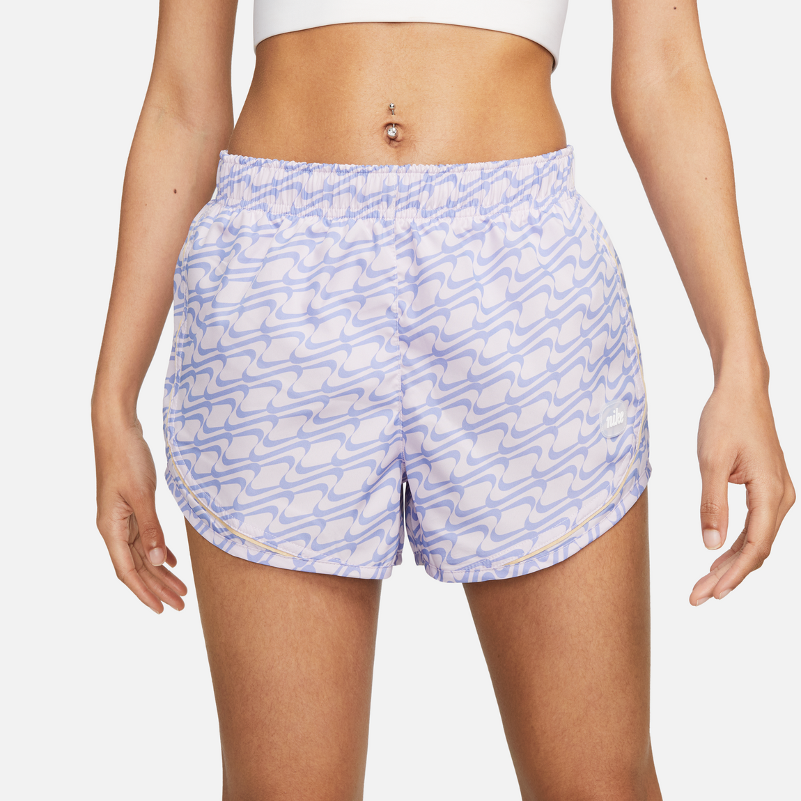 Nike Women's Dri-Fit Tempo Icon Clash Shorts (Doll/Sesame-White) - Nike Women's Dri-Fit Tempo Icon Clash Shorts (Doll/Sesame-White) - 