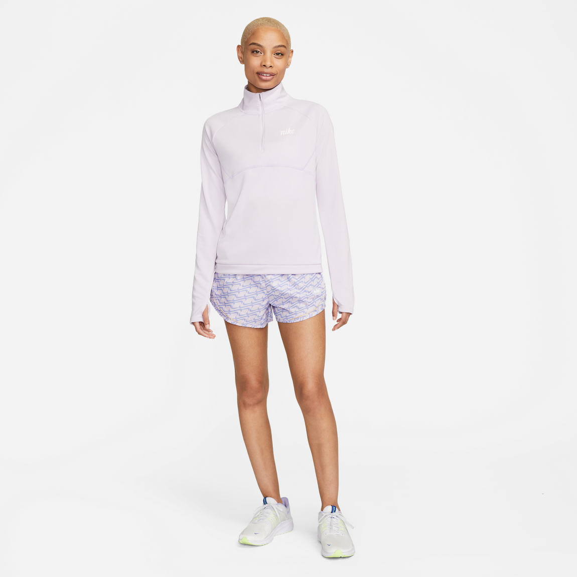 Nike Women's Dri-Fit Tempo Icon Clash Shorts (Doll/Sesame-White) - Nike Women's Dri-Fit Tempo Icon Clash Shorts (Doll/Sesame-White) - 