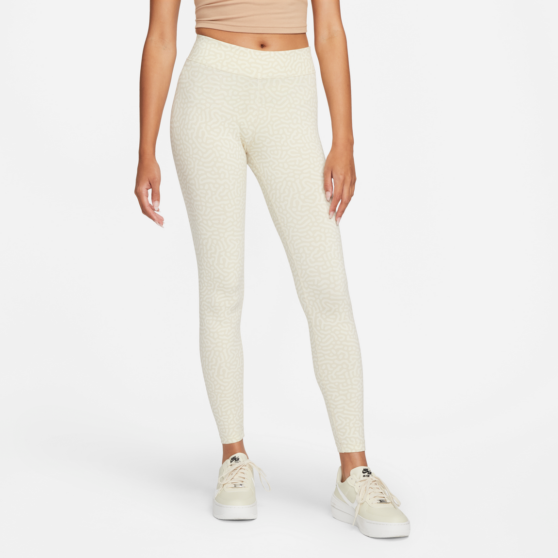 Nike Sportswear Women's Sport Shine Leggings (Rattan/White) - Nike Sportswear Women's Sport Shine Leggings (Rattan/White) - 