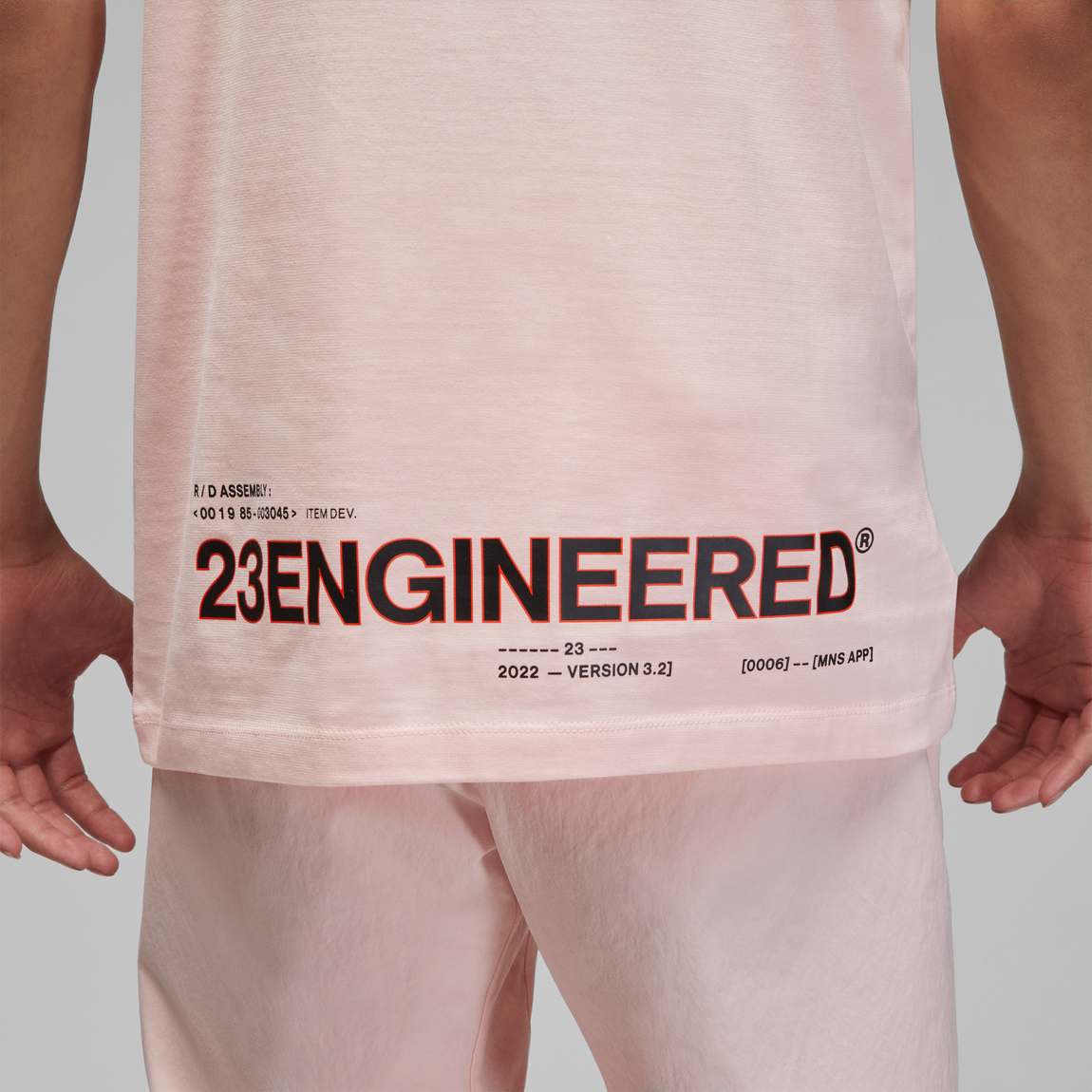 Jordan 23 Engineered T-Shirt (Atmosphere/Team Orange-Black) - Jordan 23 Engineered T-Shirt (Atmosphere/Team Orange-Black) - 