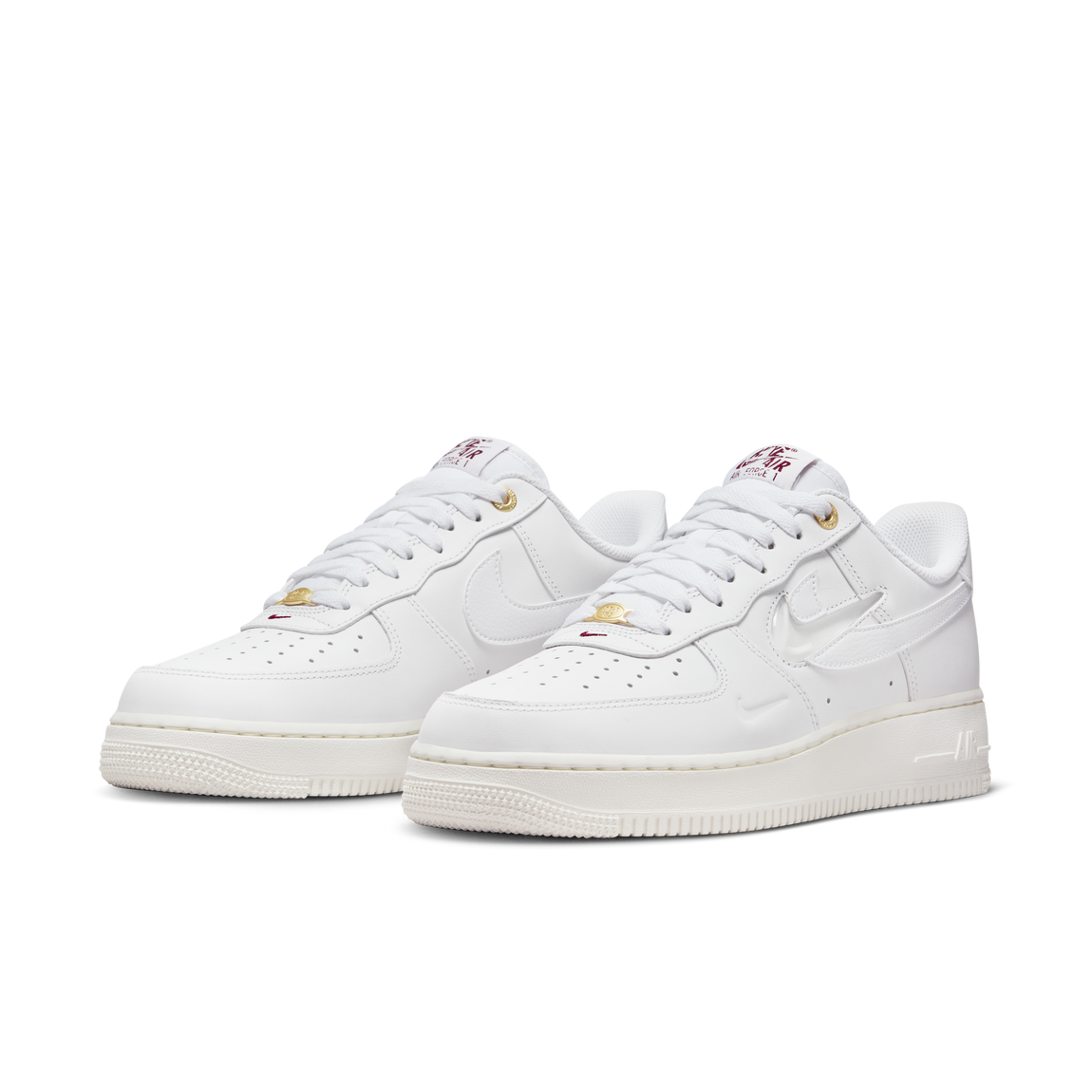 Nike Air Force 1 '07 Premium (White/White/Sail-Team Red) - Nike Air Force 1 '07 Premium (White/White/Sail-Team Red) - 