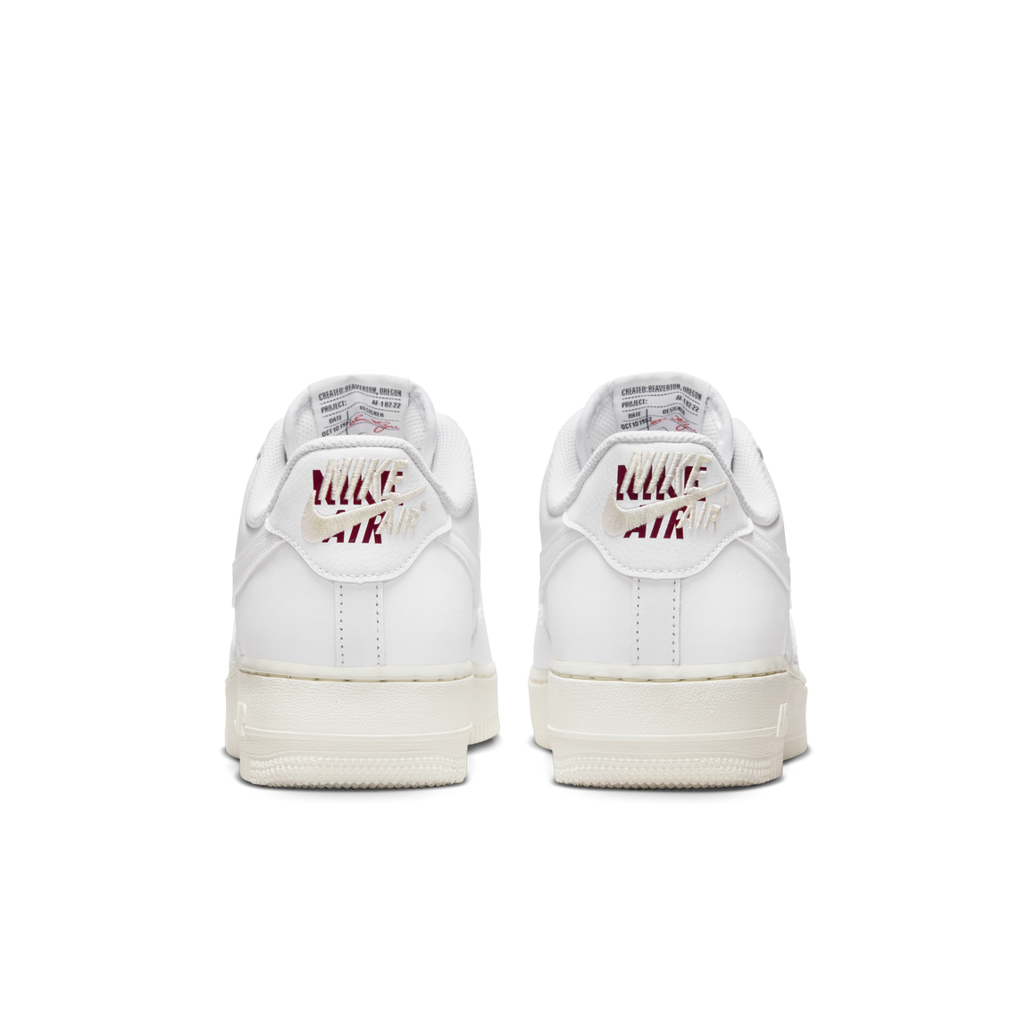 Nike Air Force 1 '07 Premium (White/White/Sail-Team Red) - Nike Air Force 1 '07 Premium (White/White/Sail-Team Red) - 