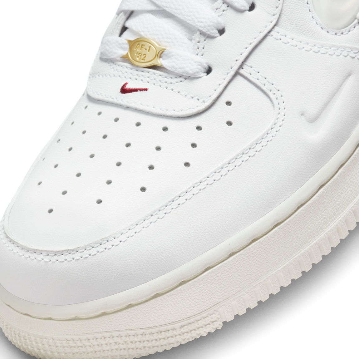 Nike Air Force 1 '07 Premium (White/White/Sail-Team Red) - Nike Air Force 1 '07 Premium (White/White/Sail-Team Red) - 