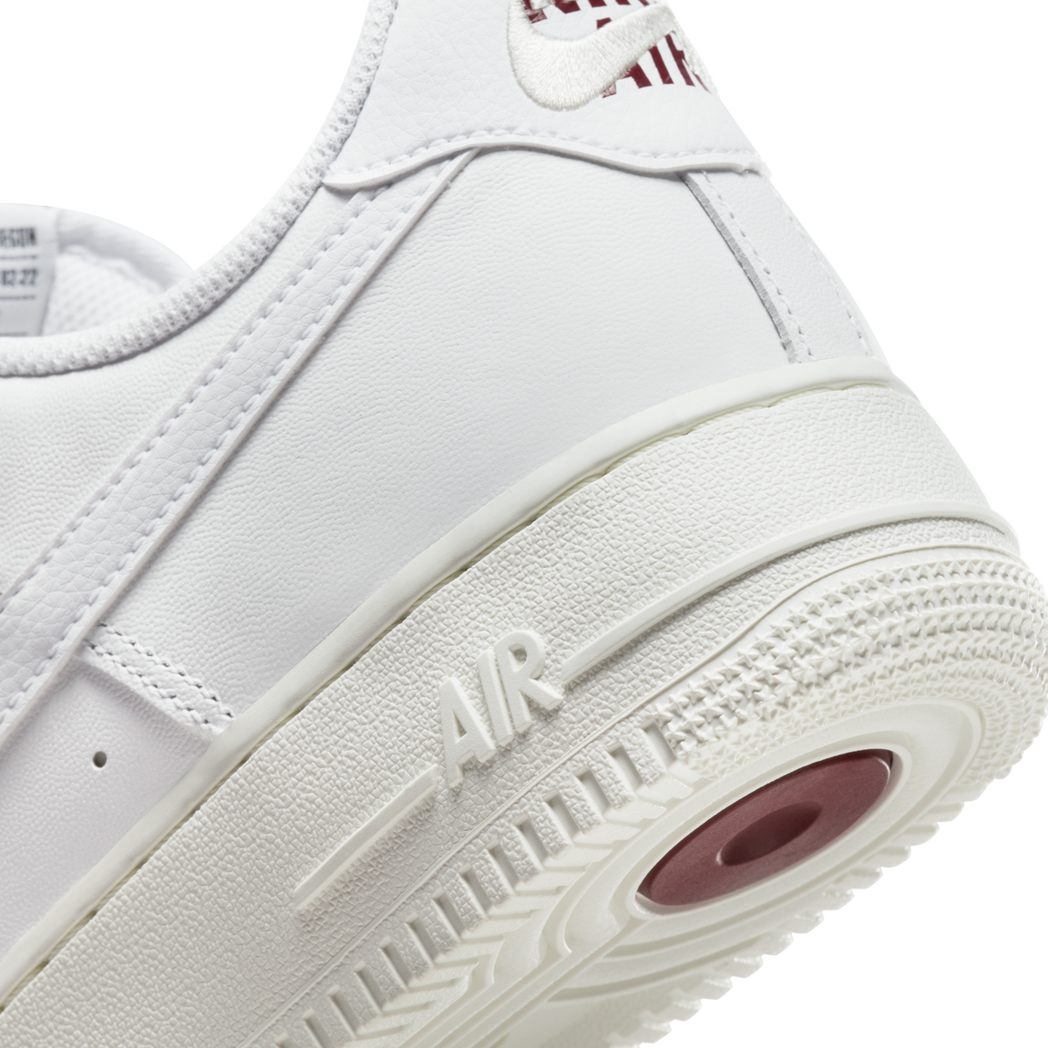Nike Air Force 1 '07 Premium (White/White/Sail-Team Red) - Nike Air Force 1 '07 Premium (White/White/Sail-Team Red) - 