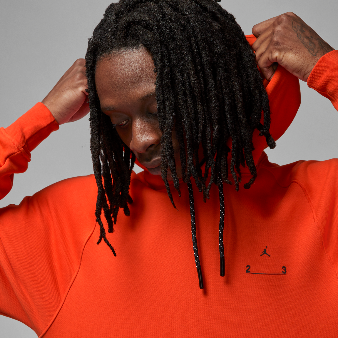 Jordan 23 Engineered Fleece Pullover Hoodie (Team Orange/Habanero Red-Black) - Jordan 23 Engineered Fleece Pullover Hoodie (Team Orange/Habanero Red-Black) - 