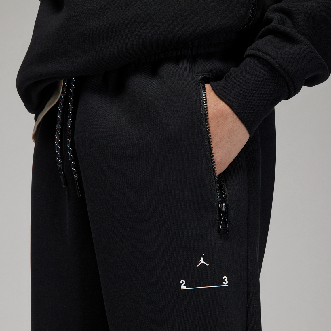 Jordan 23 Engineered Fleece Pants (Black/White) - Jordan 23 Engineered Fleece Pants (Black/White) - 
