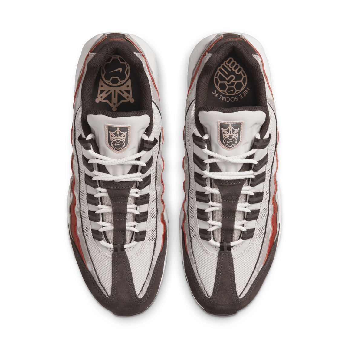 Nike Air Max 95 (Light Bone/Summit White-Khaki-Dune Red) - Nike Air Max 95 (Light Bone/Summit White-Khaki-Dune Red) - 