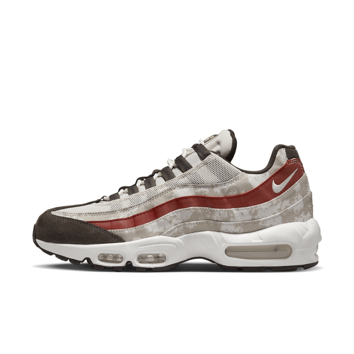 Nike Air Max 95 (Light Bone/Summit White-Khaki-Dune Red) - Nike Air Max 95 (Light Bone/Summit White-Khaki-Dune Red) - 