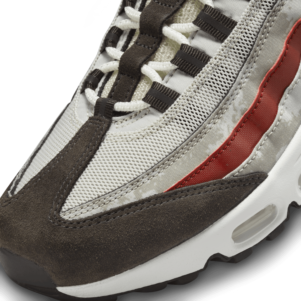 Nike Air Max 95 (Light Bone/Summit White-Khaki-Dune Red) - Nike Air Max 95 (Light Bone/Summit White-Khaki-Dune Red) - 
