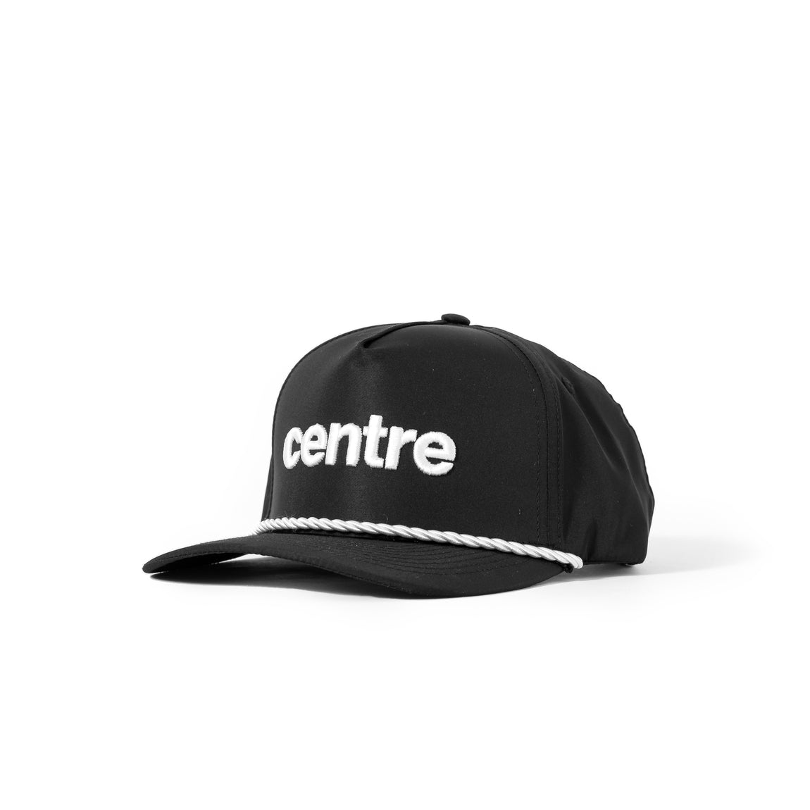Centre Wordmark 5 Panel Hat (Black) - Centre Wordmark 5 Panel Hat (Black) - 
