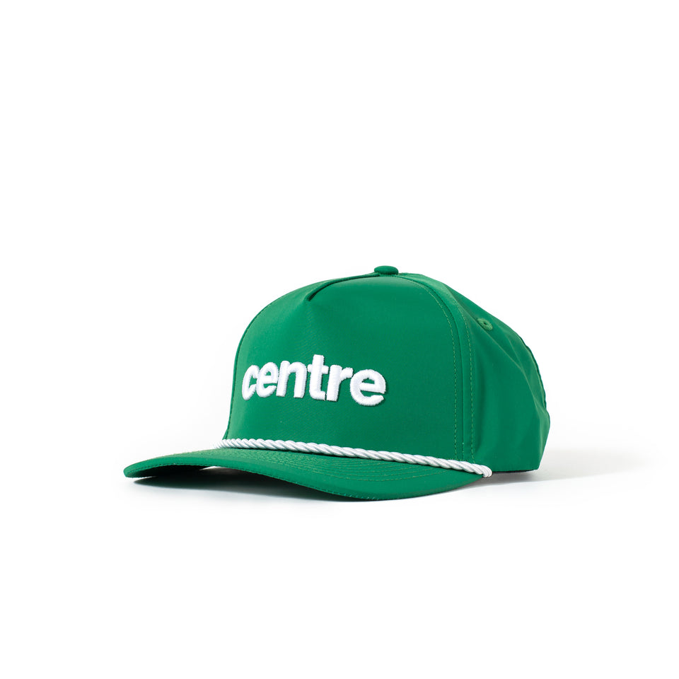 Centre Wordmark 5 Panel Hat (Green) - Accessories